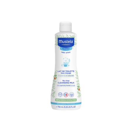 MUSTELA BEBE LECHE LIMPIADORA SIN ACLARADO 750 ML