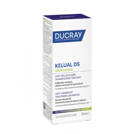 DUCRAY KELUAL DS SEBOCONTROL CHAMPU TRATAMIENTO ANTICASPA SEVERA 100 ML