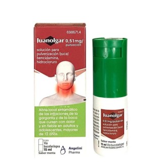 JUANOLGAR 0.51MG/PULSACION AEROSOL BUCAL SABOR MENTA 15 ML