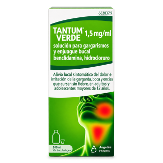 TANTUM VERDE 1.5 MG/ML COLUTORIO ENJUAGUE BIUCAL 240 ML