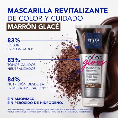 PHYTO MASCARILLA COLOR GLOSS MARRON GLACE 200ML