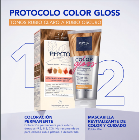 PHYTO MASCARILLA COLOR GLOSS RUBIO MIEL 200ML