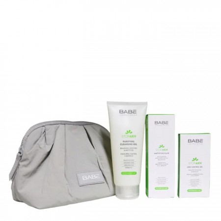 BABE NECESER RUTINA STOP AKN: GEL LIMPIADOR 200ML + FLUIDO MATIFICANTE 50ML + GEL SECANTE 10ML