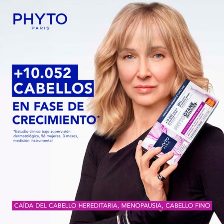 PHYTO PHYTOCYANE INTENSIVE+ TRATAMIENTO ANTICAIDA PROGRESIVA MUJER 12 AMPOLLAS 5 ML (2 MESES)