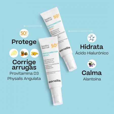 SENSILIS PHOTOCORRECTION HA 50+ FLUIDO HIDRATANTE MUY ALTA PROTECCION CON COLOR 50 ML