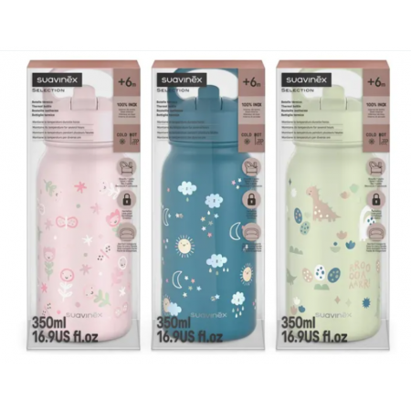 BOTELLA TERMO PARA LIQUIDOS DE ACERO INOXIDABLE SUAVINEX SELECTION 1 UNIDAD 350 ML COLOR ESSENCE
