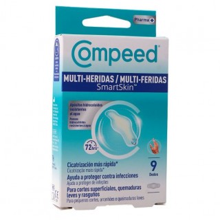 COMPEED MULTI-HERIDAS HIDROCOLOIDE RESISTENTE AL AGUA PARA DEDOS 9 PARCHES
