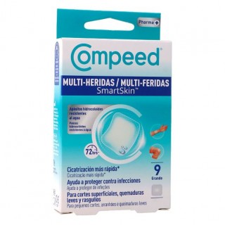 COMPEED MULTI-HERIDAS HIDROCOLOIDE RESISTENTE AL AGUA TAMAÑO GRANDE 9 PARCHES