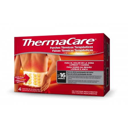THERMACARE PARCHE TERMICO ZONA LUMBAR CADERA 4 PARCHES