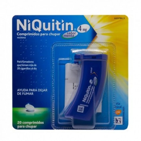 NIQUITIN 4 mg 20 COMPRIMIDOS PARA CHUPAR (SABOR MENTA)