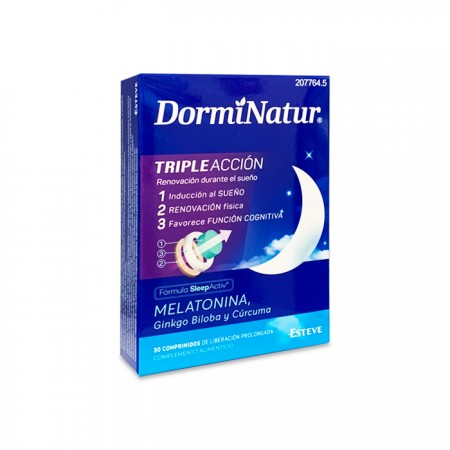 DORMINATUR TRIPLE ACCION 30 COMPRIMIDOS LIBERACION PROLONGADA